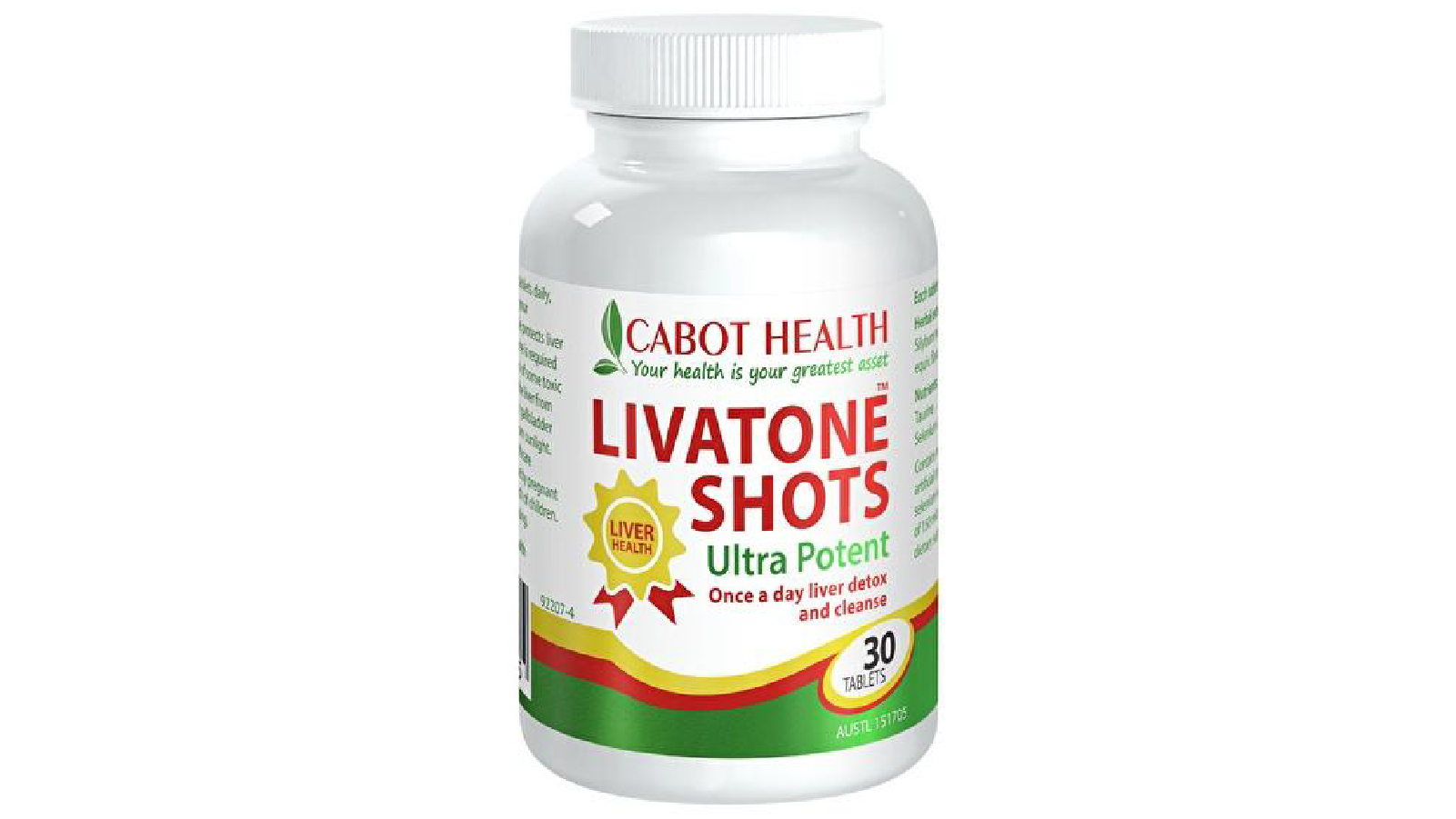 Cabot Health LivaTone Shots 30 Tablets Harvey Norman