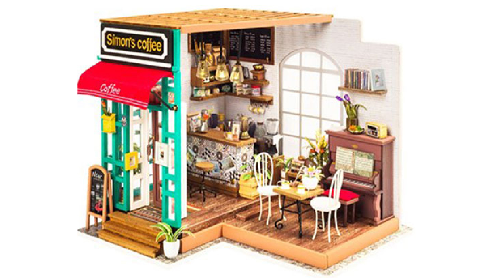 Robotime DIY Miniature Shop Model Kit - Simon's Coffee