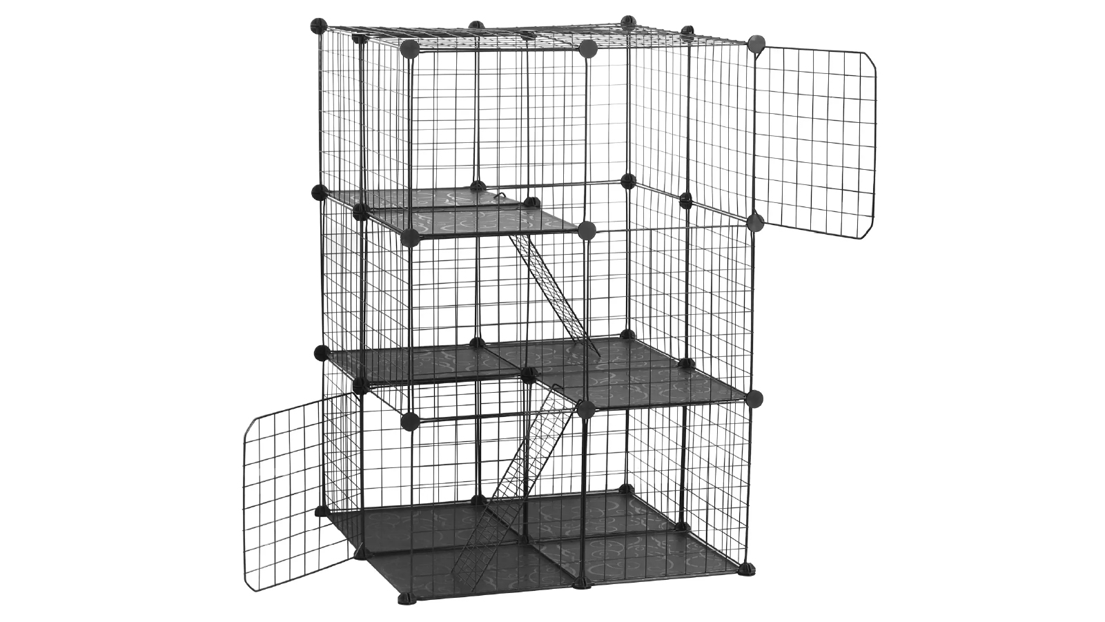 Pet Scene Detachable Metal Wire Cat Cage 