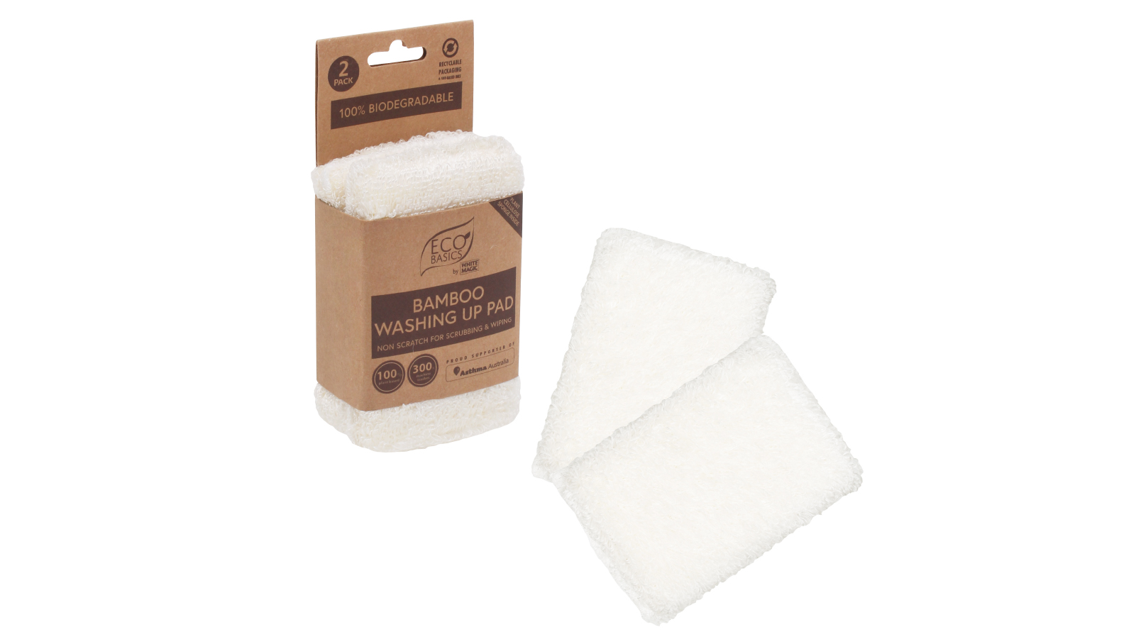 Eco Basics 2 Pack Bamboo Washing Up Pad Harvey Norman