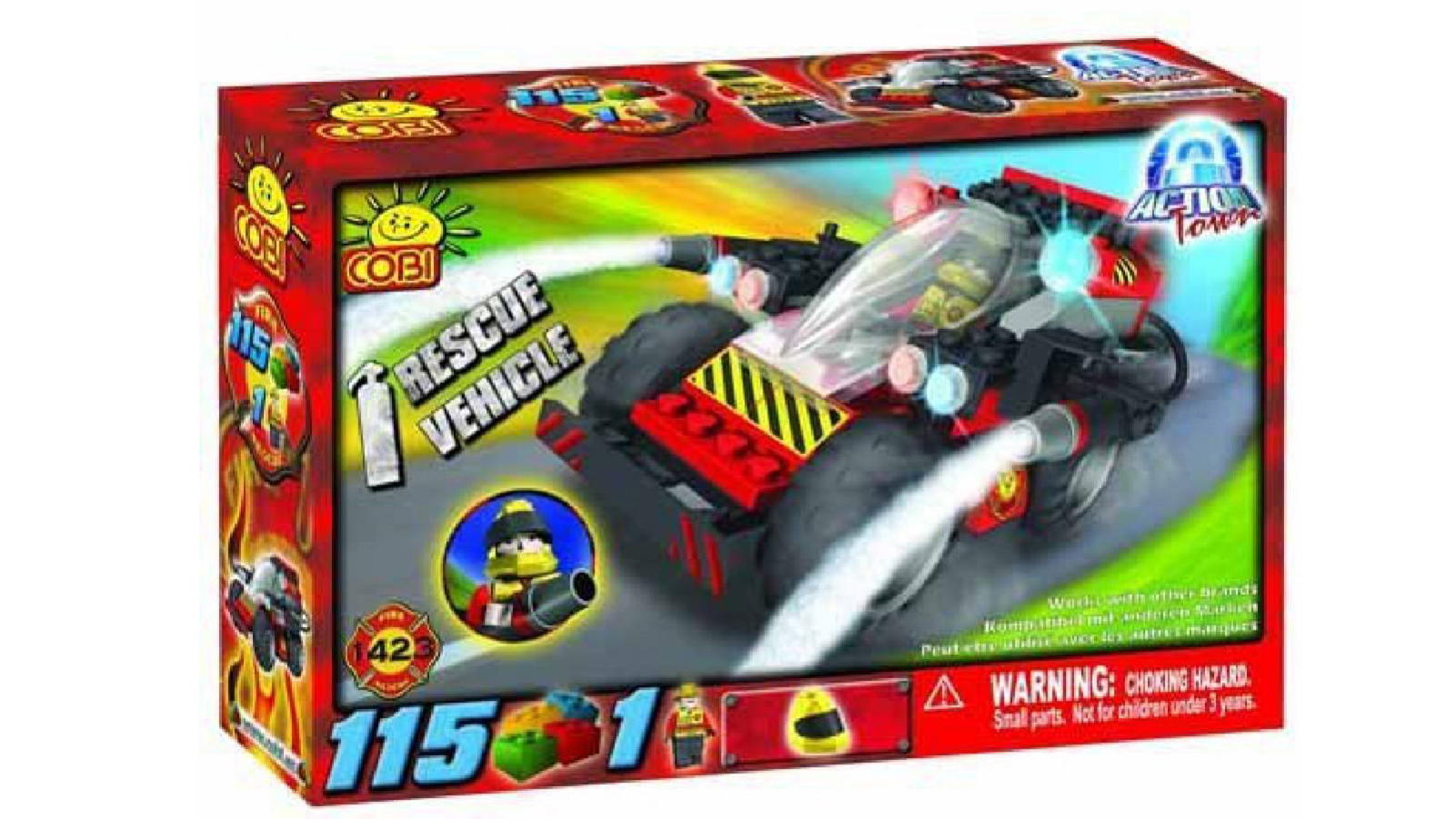 Action Town 115 Piece Rescue Vehicle Construction Set | Harvey Norman