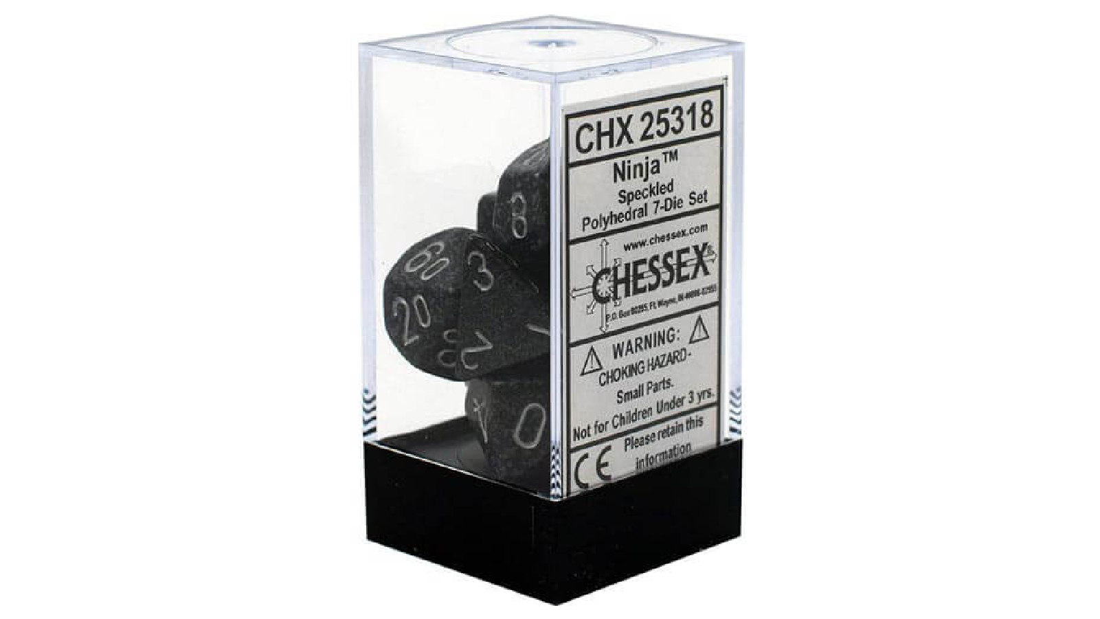 Chessex Ninja Speckled Polyhedral 7 Die Set