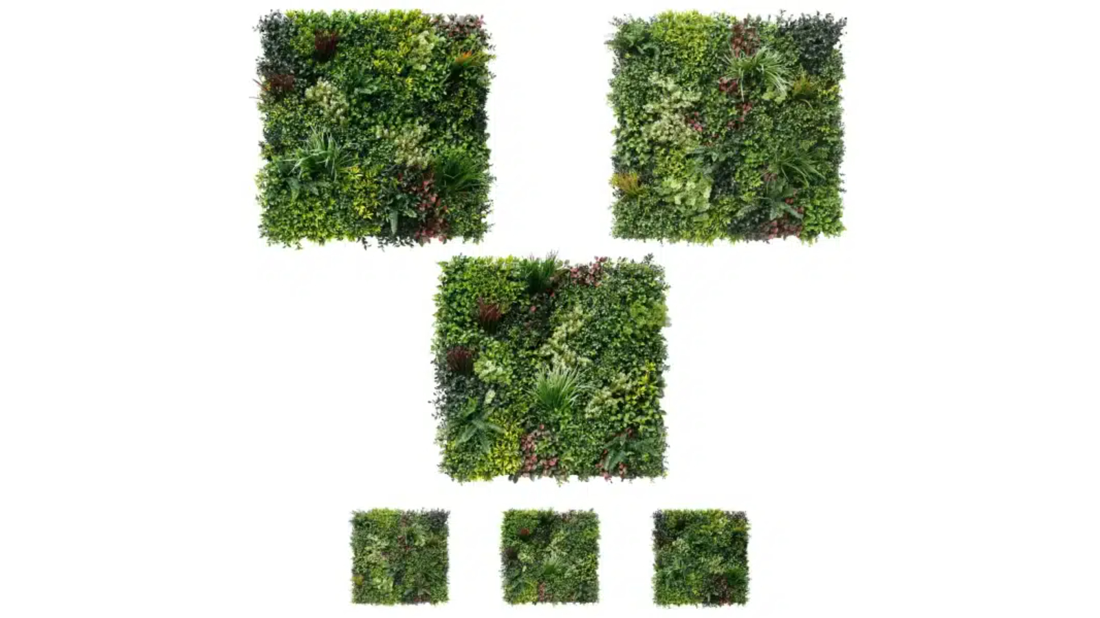 Designer Plants UV Resistant Set of 3 Living Triptych Vertical Garden - 1 x 1metre