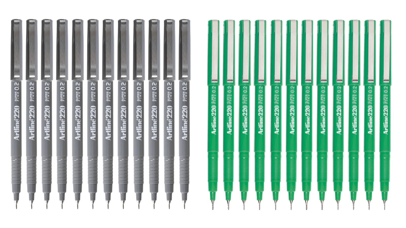 Artline Box of 12 0.02cm 220 Fineline Pen Extra Fine