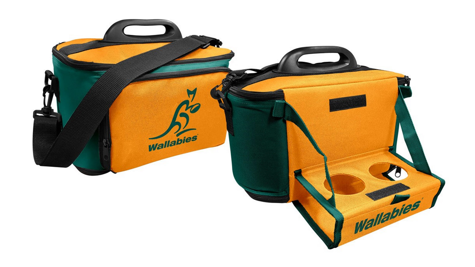 Australian Rubgy Union Wallabies Lunch Cooler Bag With Drink Tray Table