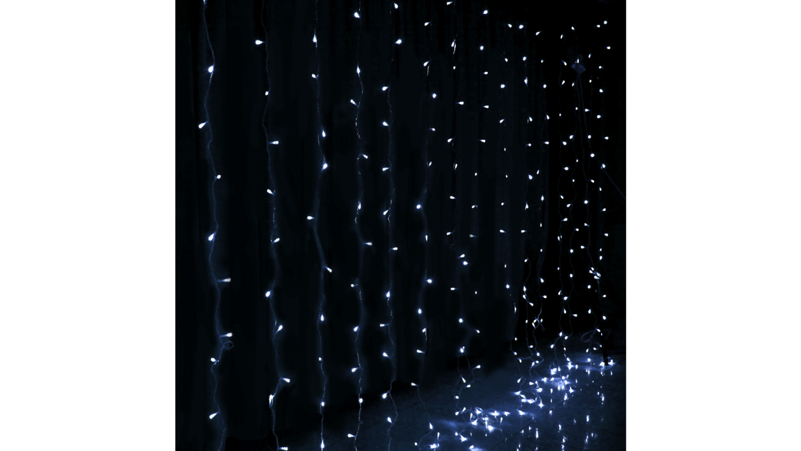 Jingle Jollys Christmas Lights Curtain Light Cool White 600 LED - 6 x 3 metre