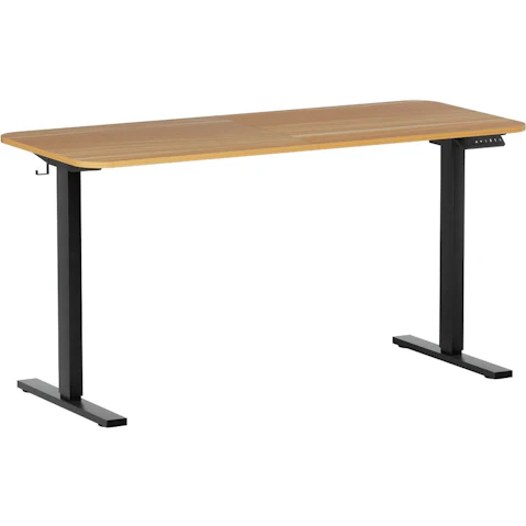 Artiss 140cm Oak/Black Electric Standing Desk with Motorised Height Adjustment