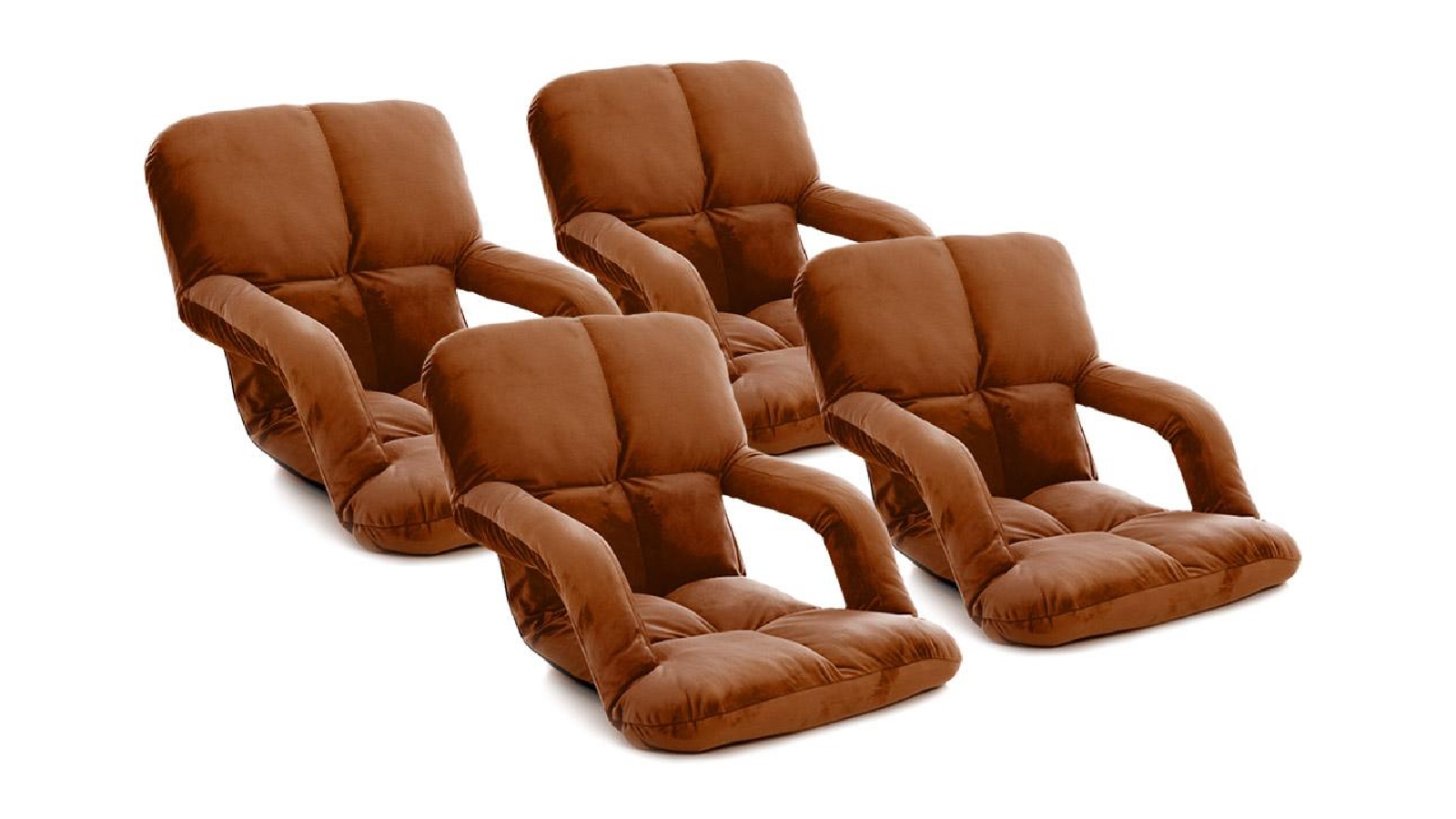 Soga 4x Floor Recliner Lazy Chair with Armrest - Coffee