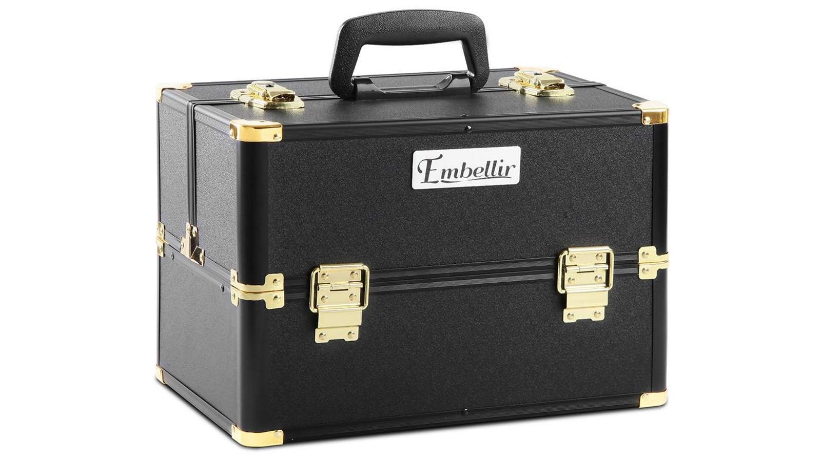 Embellir Portable Makeup Carry Case - Black and Gold