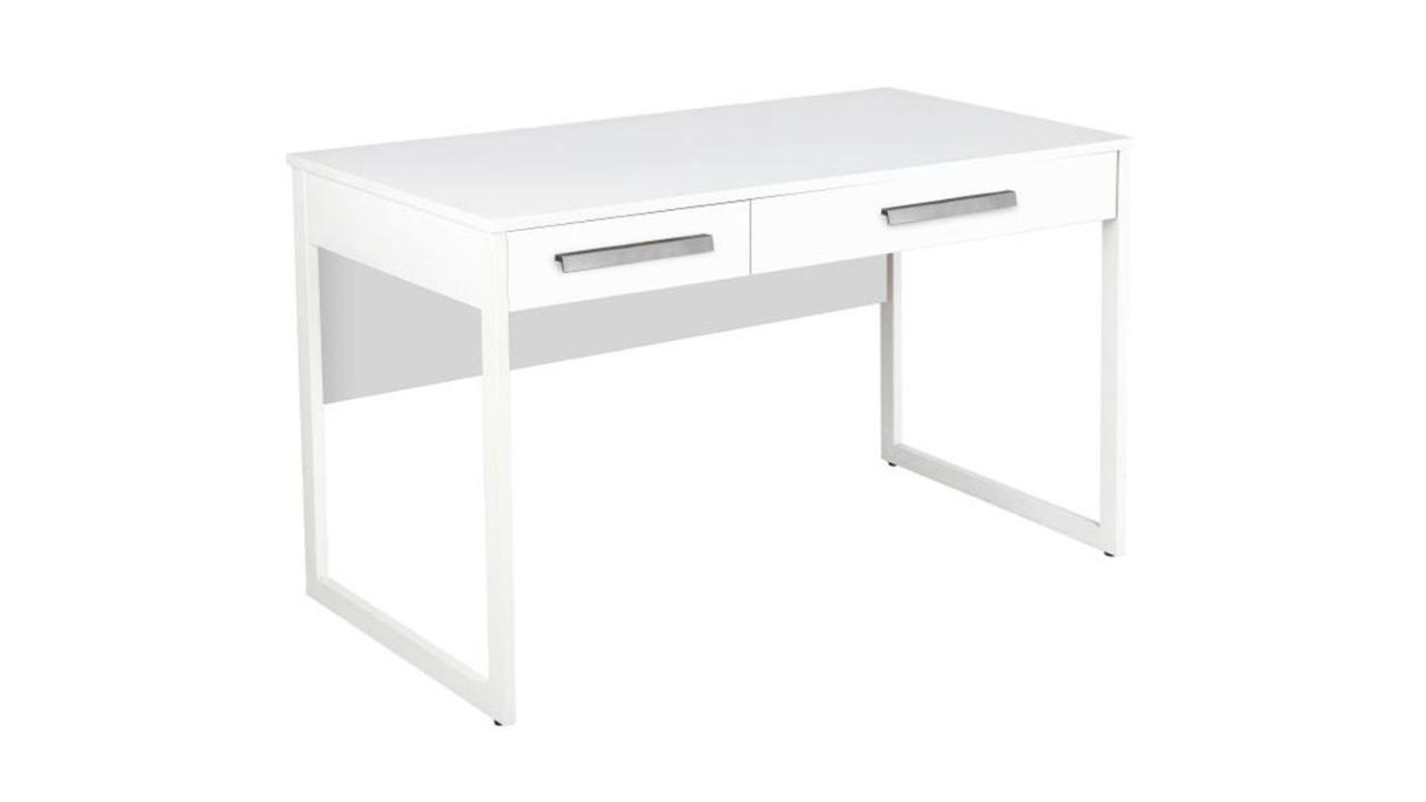Maestro Furniture White Ashley 2-Drawer Computer Study Home Office Desk