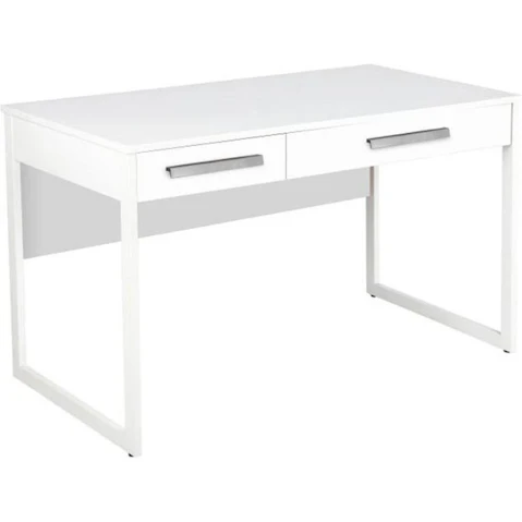 Maestro Furniture White Ashley 2-Drawer Computer Study Home Office Desk