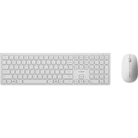 Alogic Echelon USB-C Rechargeable Wireless Mouse and Keyboards for Windows - White