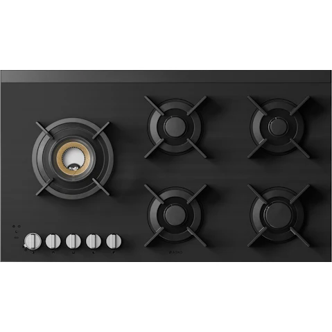 Asko 90cm 5 Burner Volcano Gas Cooktop - Matte Black