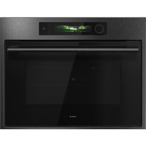 ASKO 45cm Craft Series 6 Combination Microwave Oven - Black Steel