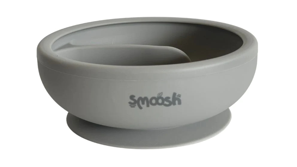 Smoosh Silicone Divider Bowl - Grey