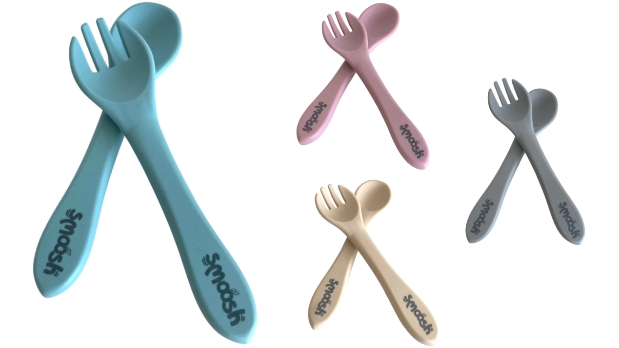 Smoosh Baby Fork and Spoon Set