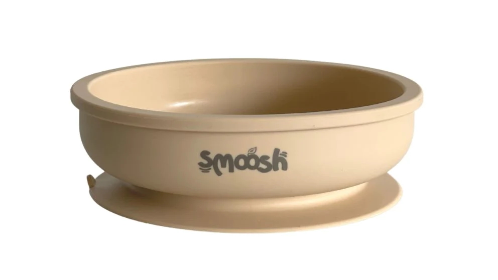Smoosh Silicone Suction Bowl - Latte