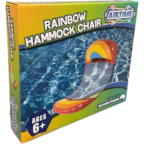 Airtime Kids Rainbow Hammock Chair Beach/Pool Lounge