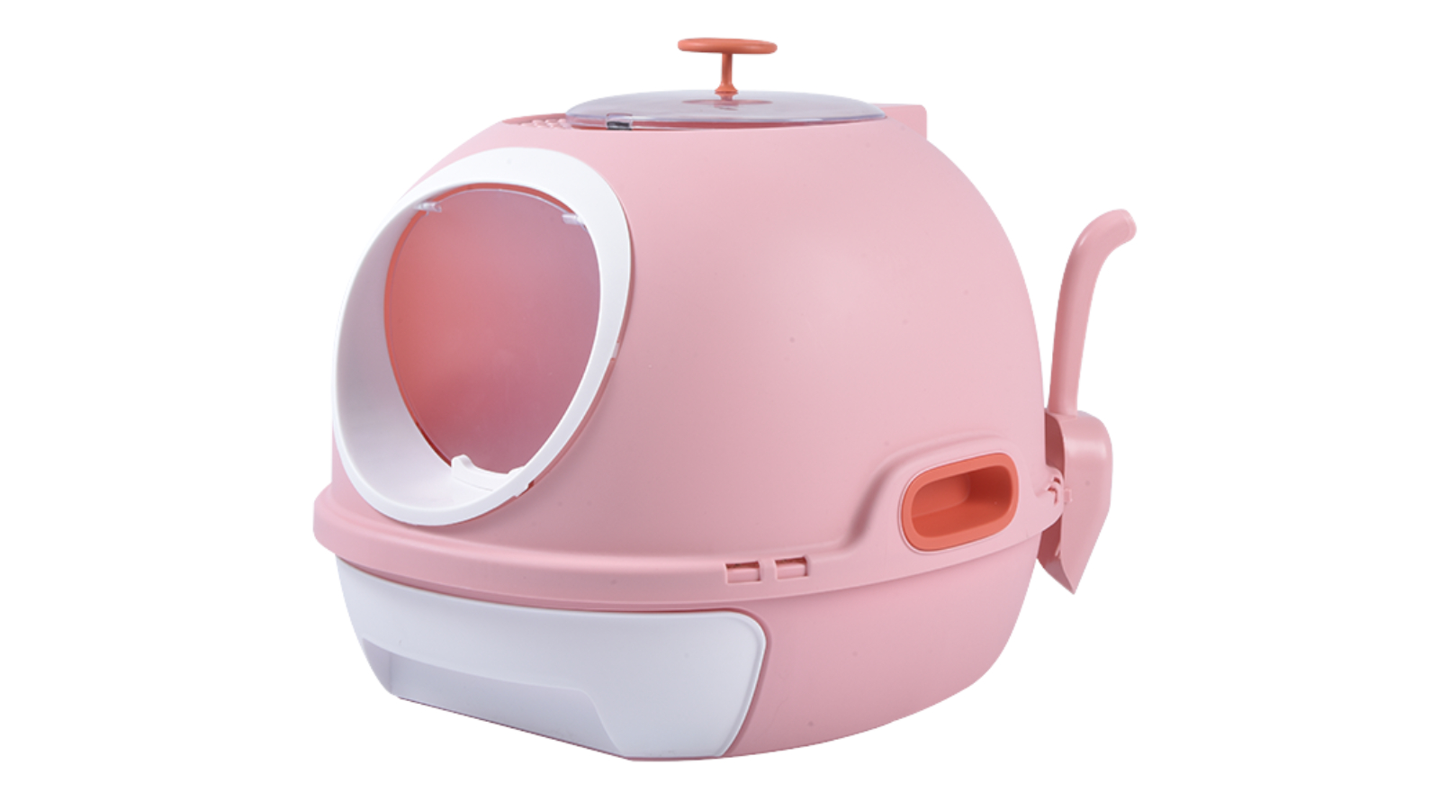 YES4PETS Hooded Cat Toilet Litter Box Tray House with Drawer and Scoop - Pink