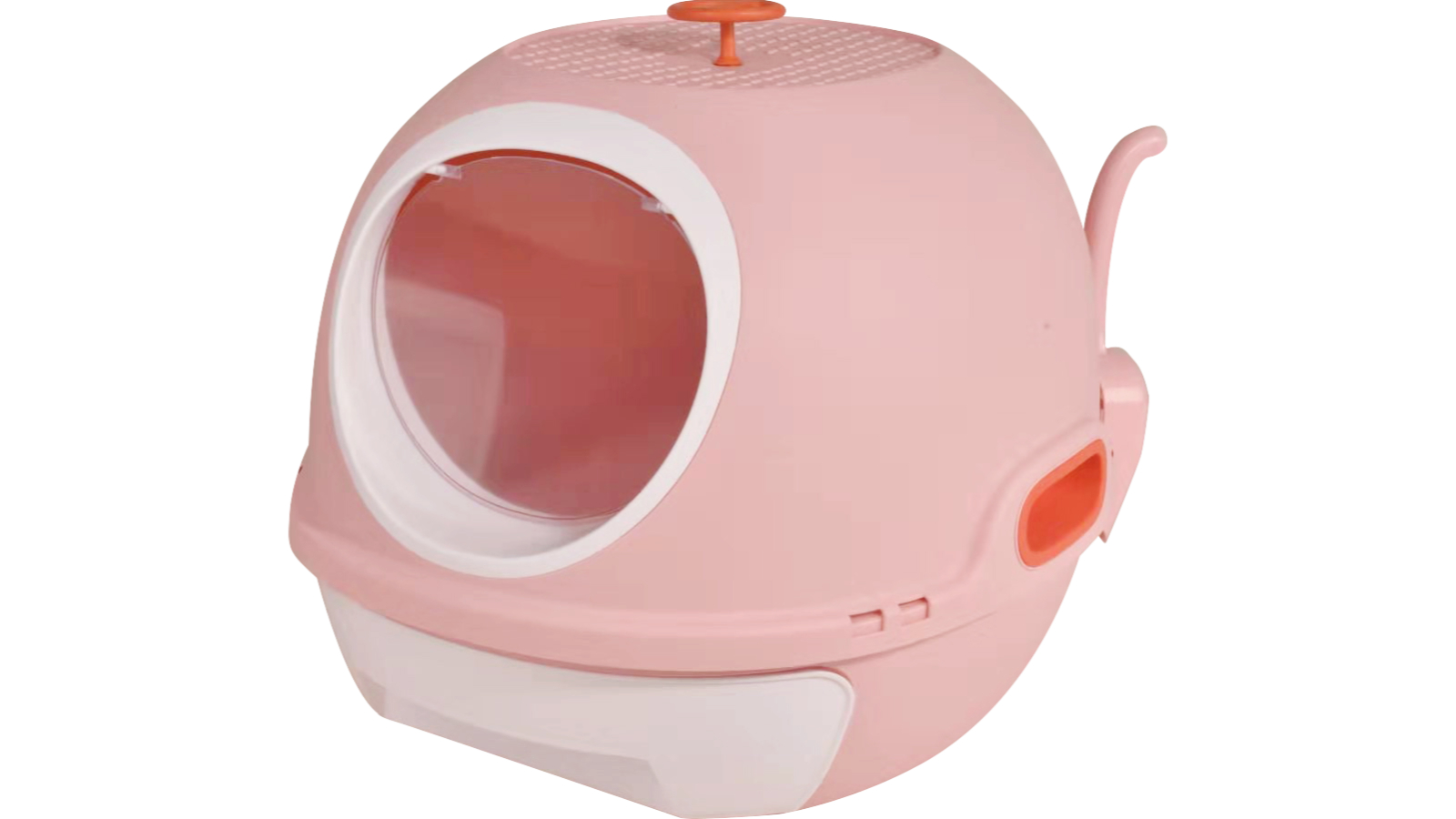 YES4PETS Hooded Cat Toilet Litter Box Tray House with Drawer and Scoop - Peach