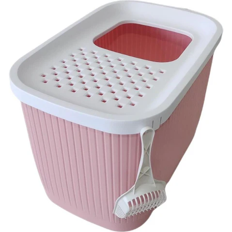 YES4PETS XX-Large Top Entry Cat Litter Box - Pink