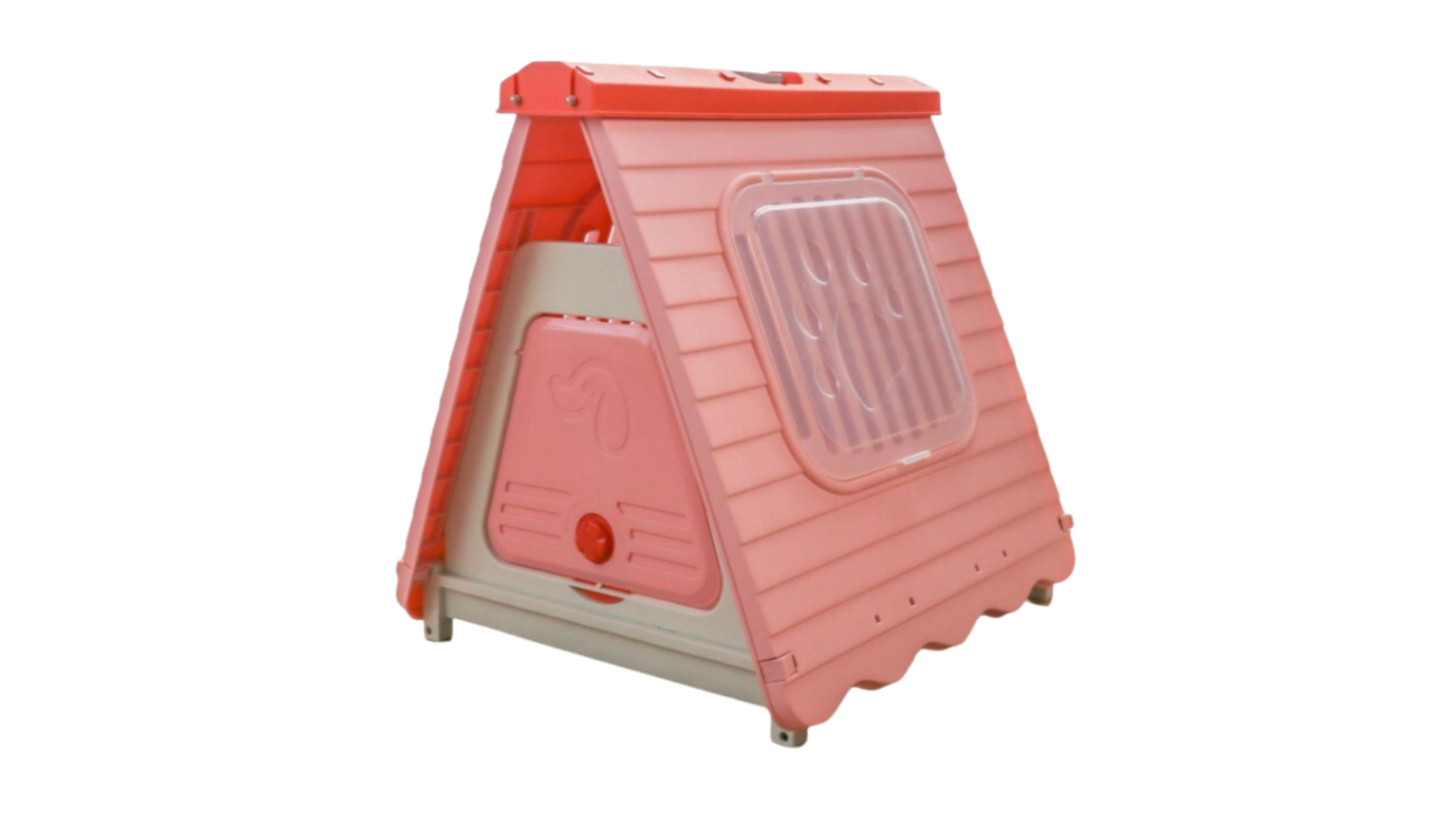 YES4PETS Small Foldable Plastic Pet House Kennel - Pink