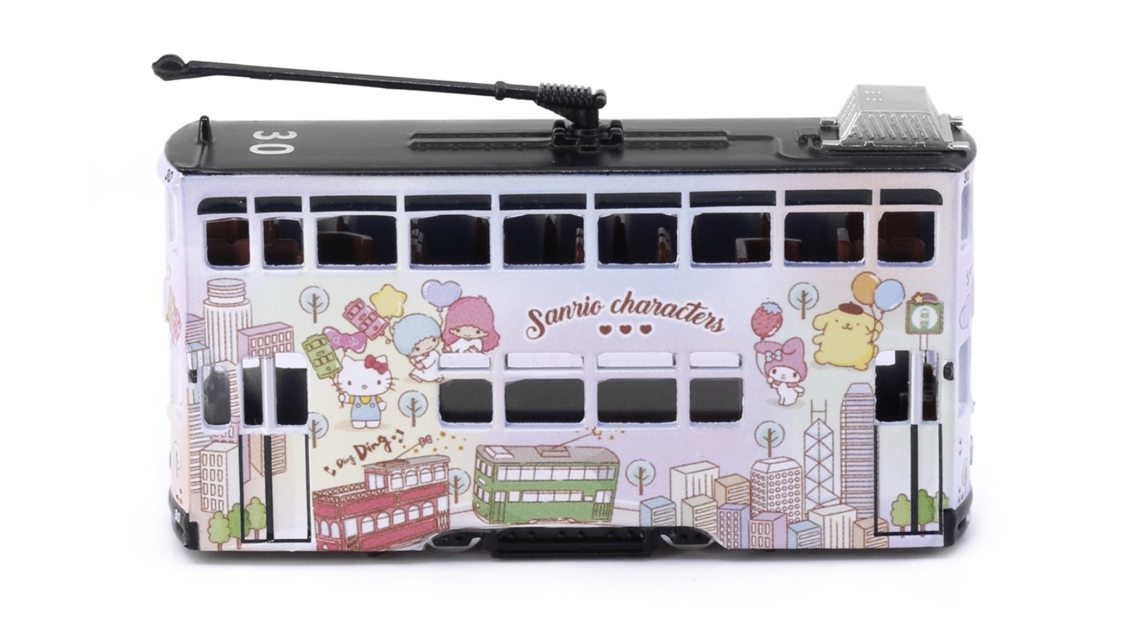 Tiny City 6th-Generation Tram 30 SANRIO Characters Die-cast Model Car