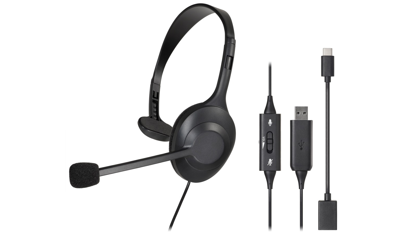 AudioTechnica ATH101USB SingleEar USB Computer Headset Harvey Norman