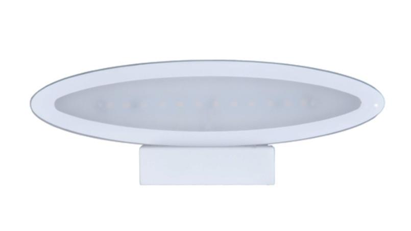 ATHEN LED Interior Oval Wall Light 3000K Frosted Diffuser - Matte White