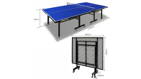 Proflex Premium Outdoor Tennis Table with 4 Player Ping Pong Paddle and ...