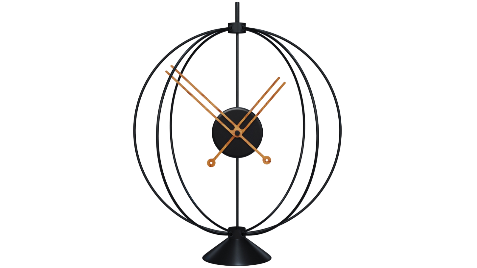 Mclocks Atom 35 Black/Oak Table Clock