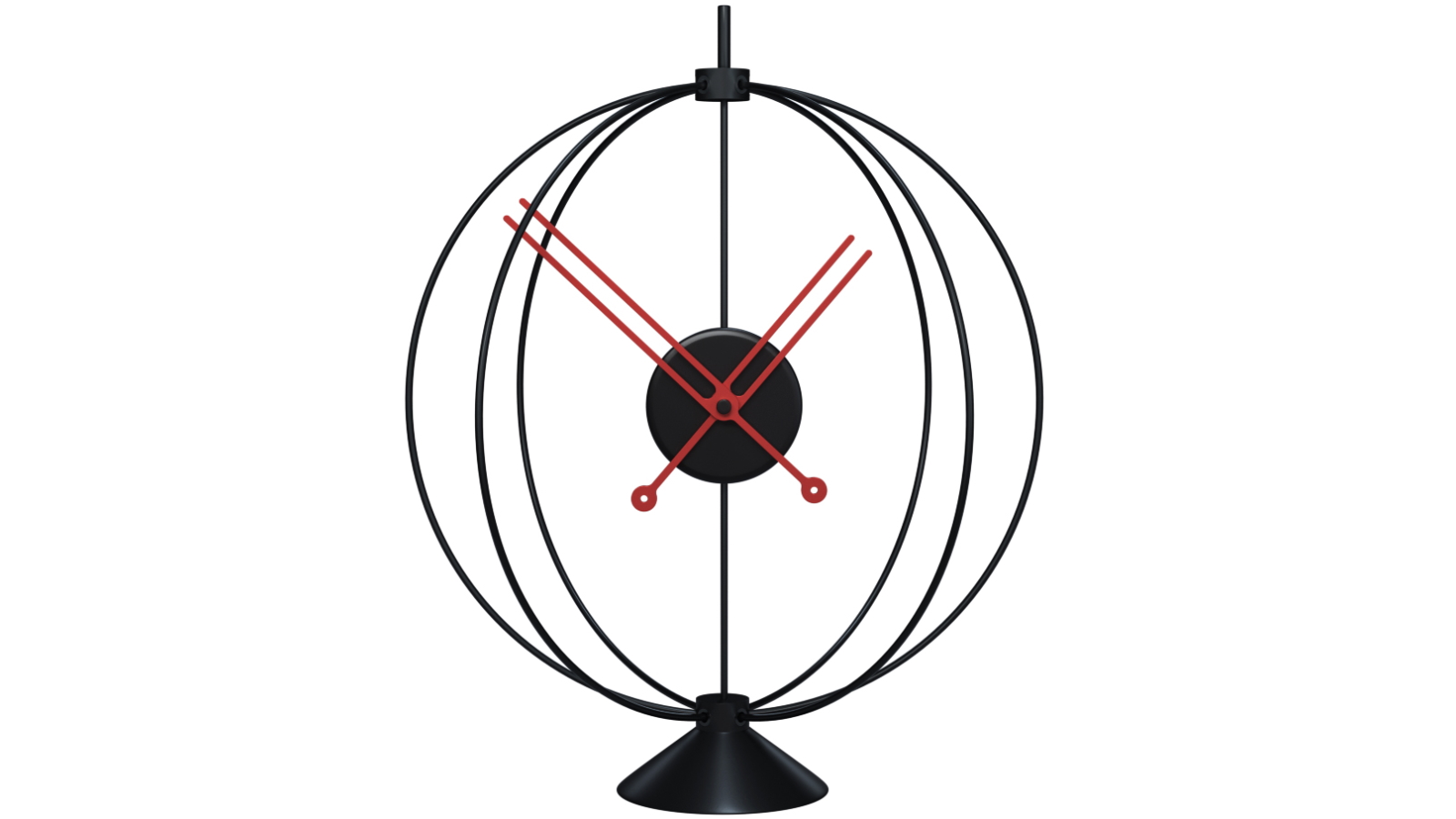Mclocks Atom 35 Black/Red Table Clock