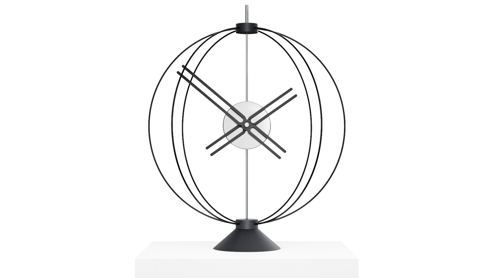 Mclocks Atom 35 Chrome/Black Table Clock