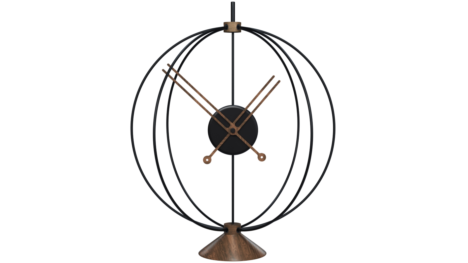 Mclocks Atom 35 Walnut/Black Table Clock