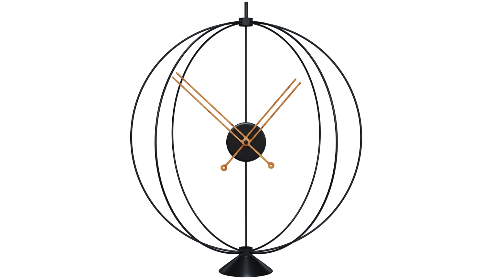 Mclocks Atom 50 Black/Oak Table Clock