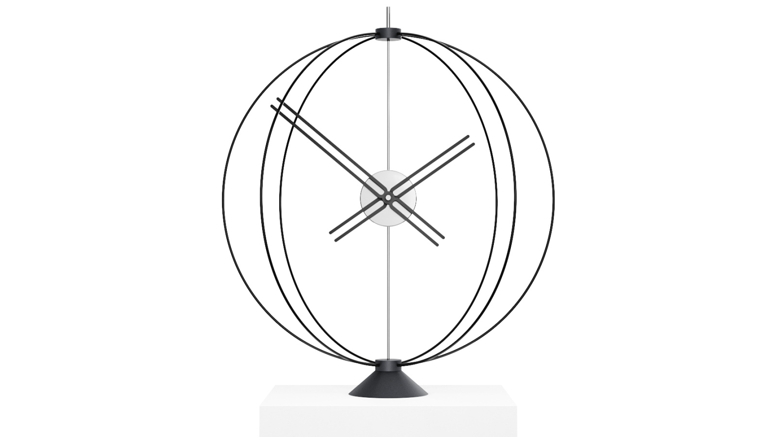 Mclocks Atom 50 Chrome/Black Table Clock