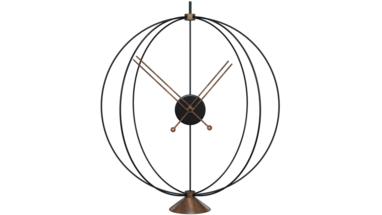Mclocks Atom 50 Walnut/Black Table Clock