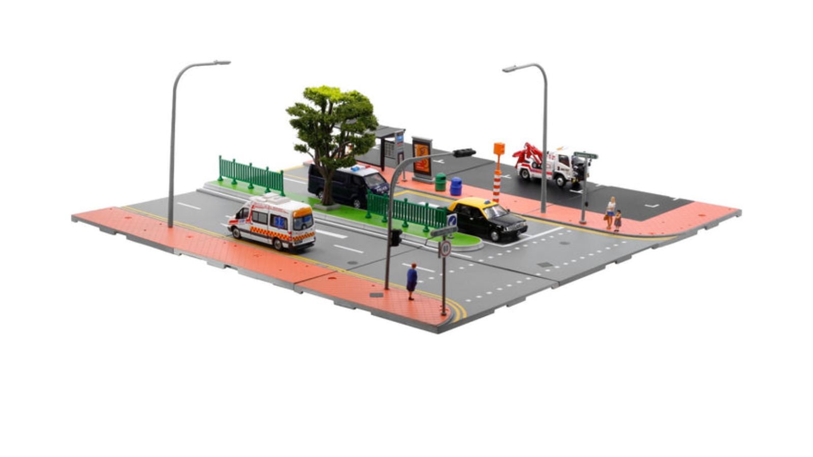 Tiny City S2 Singapore Road Set Toy Car