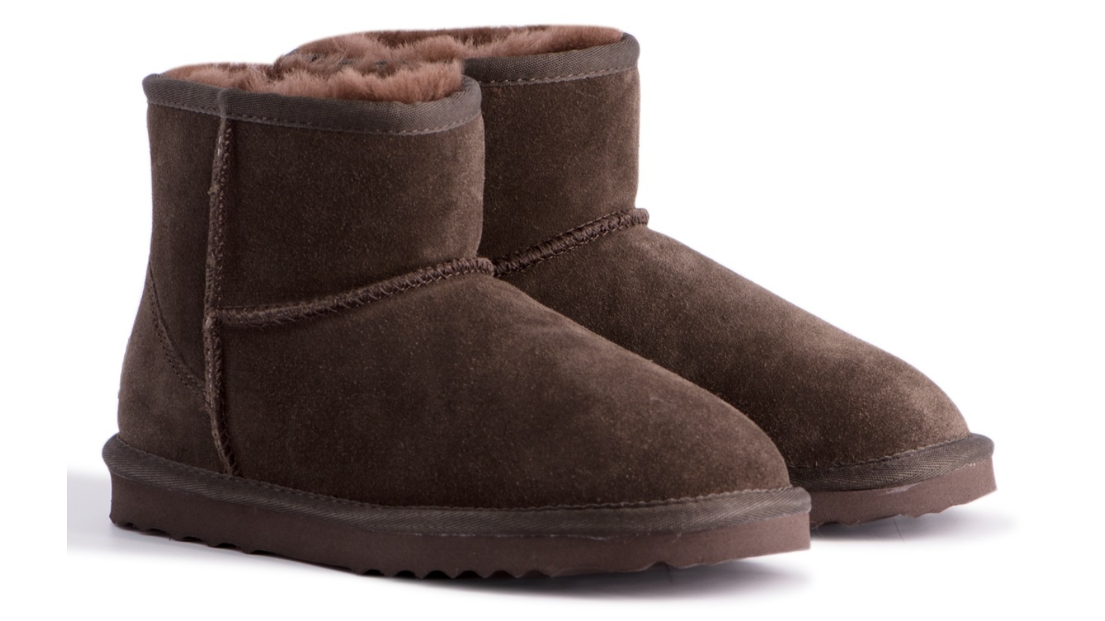 Aus Wooli Ugg Unisex Short Sheepskin Ankle Boot Chocolate AU Size W M 