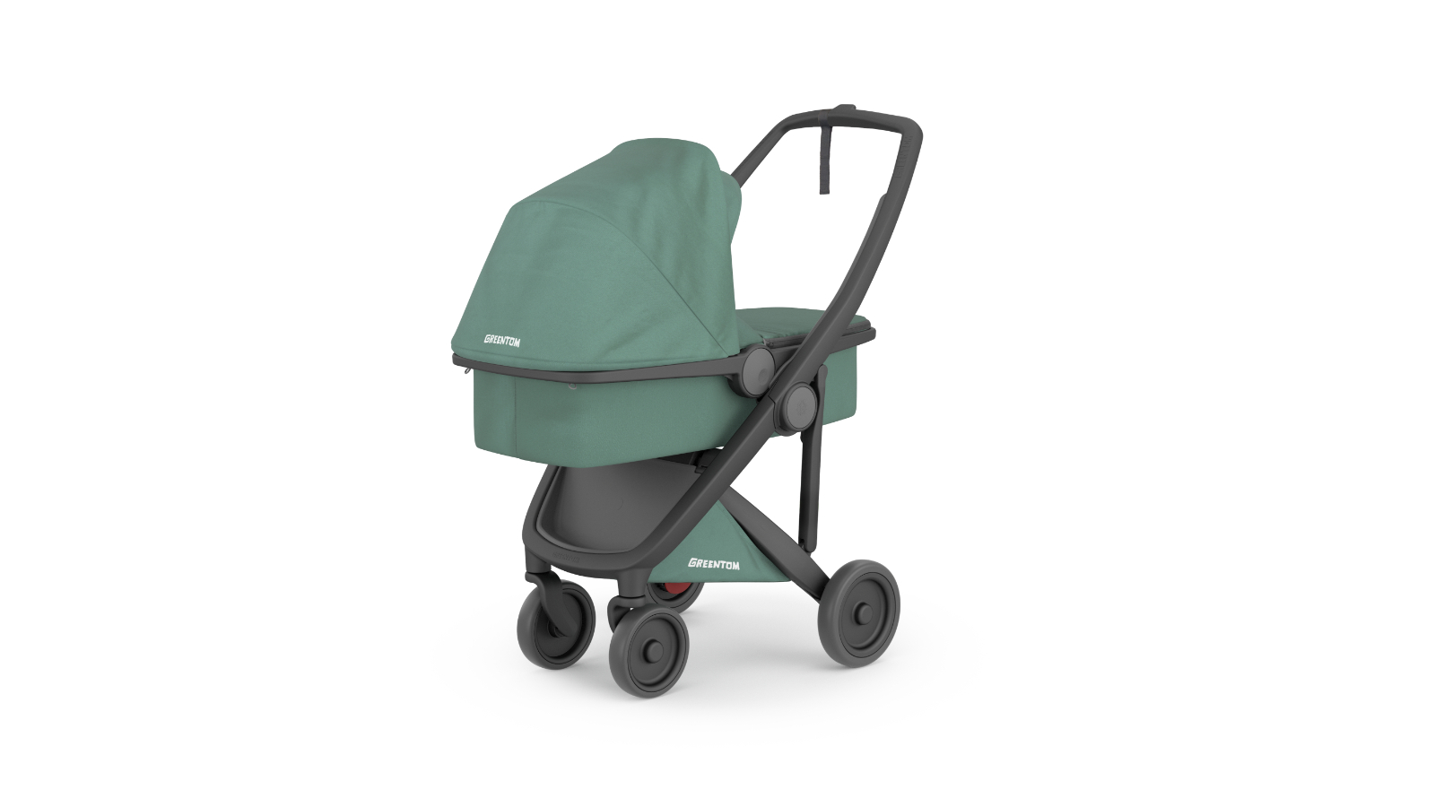 Bayi Carrycot Greentom Greentom Carrycot Pram Black/Sage Harvey Norman