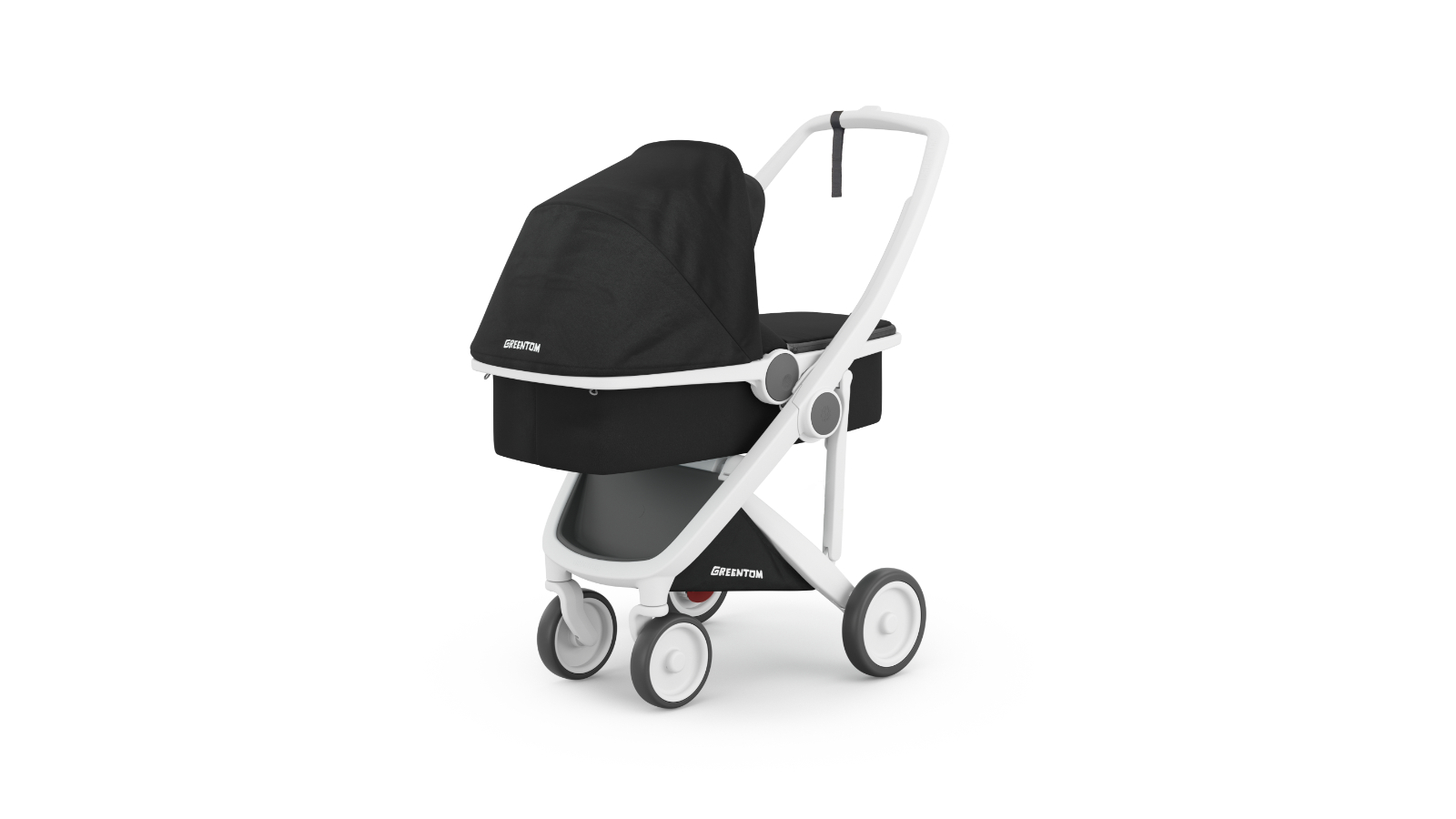 Greentom Carrycot Pram - White/Black