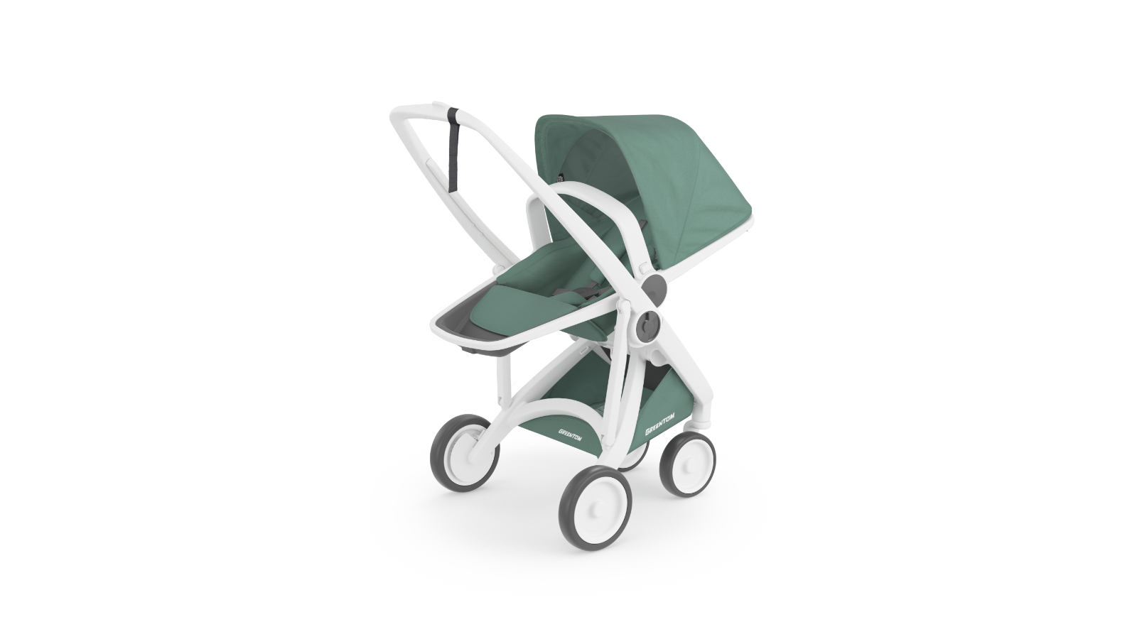 Greentom Reversible Pram - White/Sage