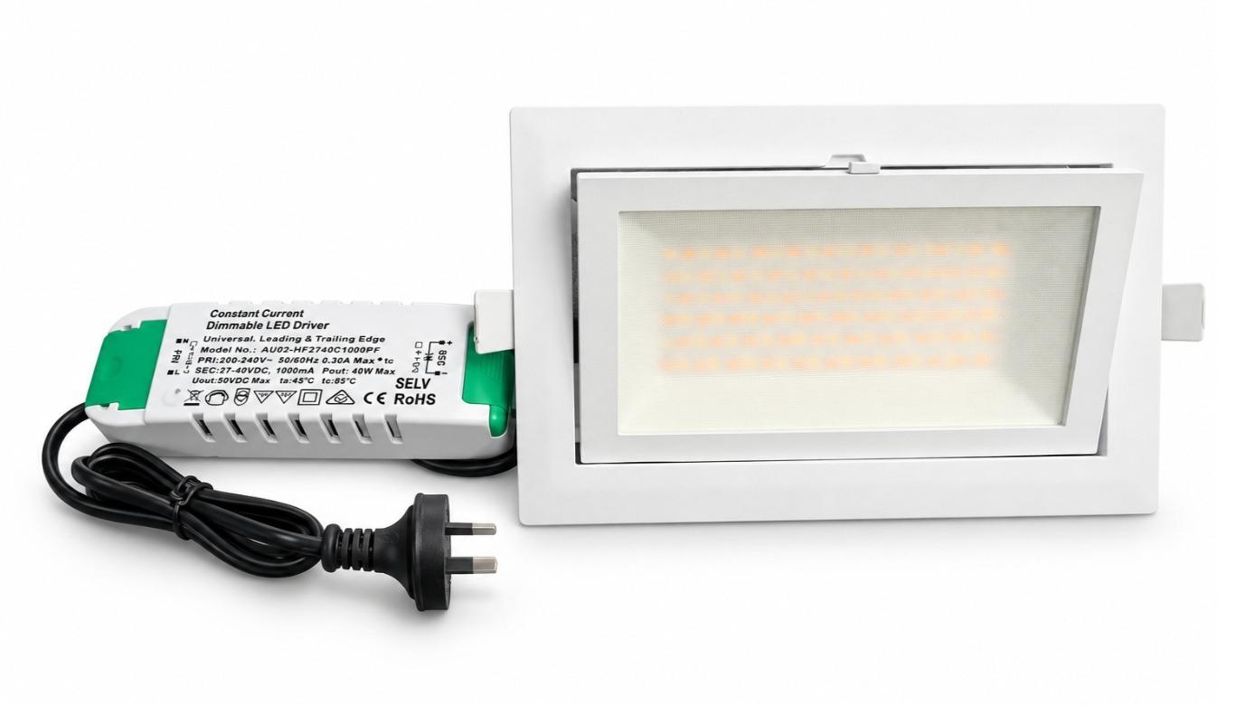 Plusrite 40W Shop Lighter Backswitch - White