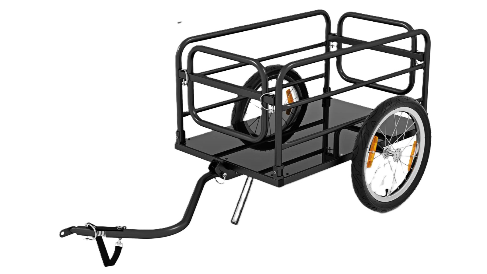 Costway Black Foldable Bicycle Cargo Trailer with Frame