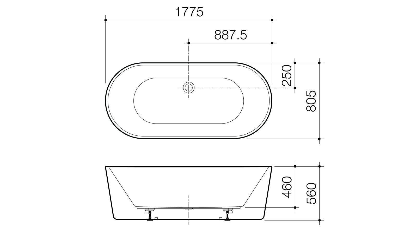 Caroma Urbane II 1800mm Freestanding Bath Harvey Norman
