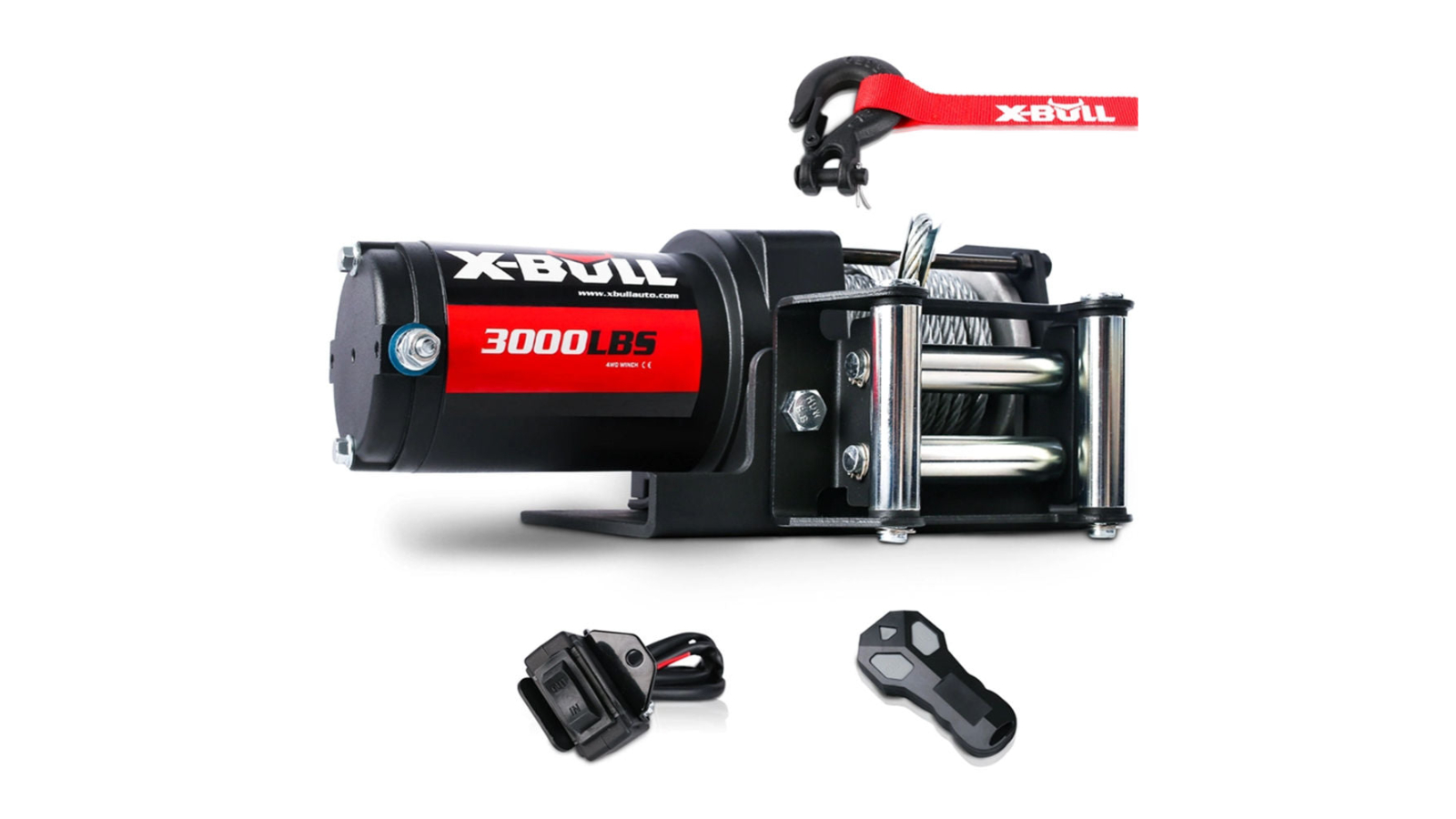 X-Bull Wireless Electric Winch 4x4 4WD 3000lbs/1360kg 12V Steel Cable ATV