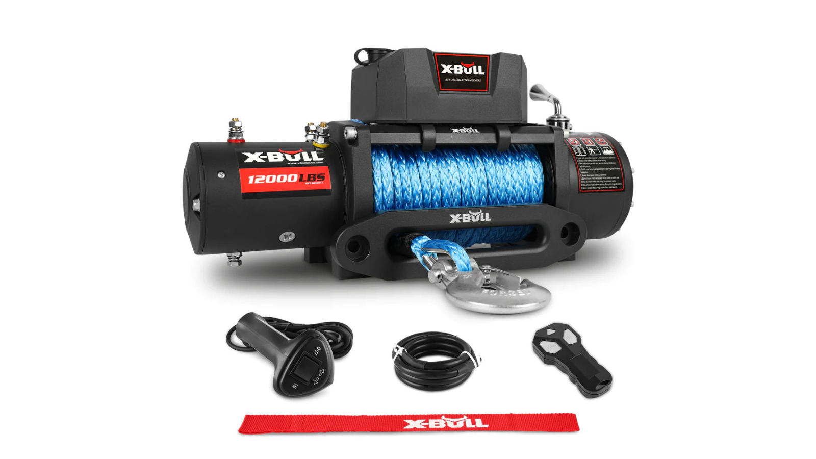 X-Bull Wireless Electric Winch 4x4 4WD 12000lbs 12V 260cm Synthetic Rope