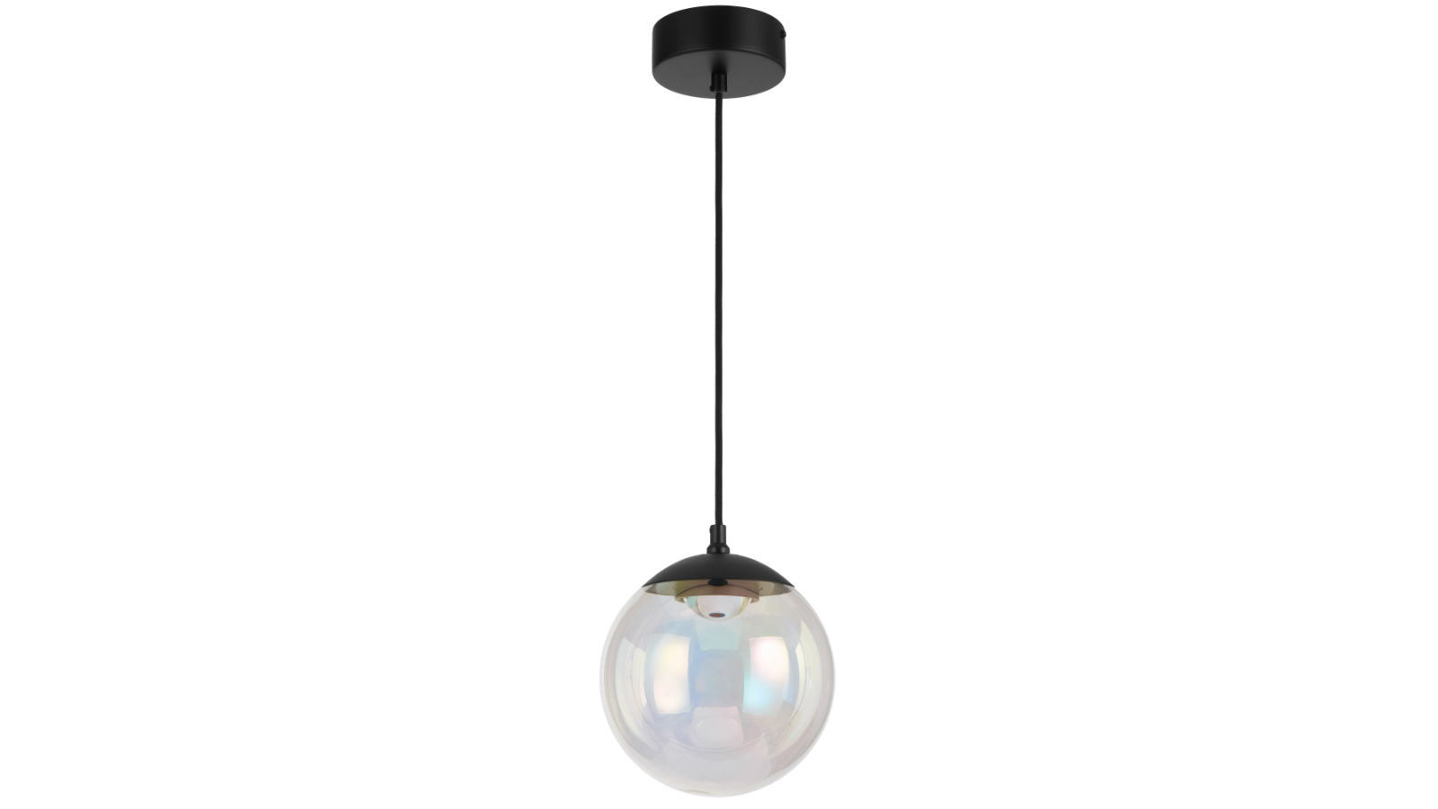 Pretty & Practical Piacenza Black Rainbow Pendant with LED Light