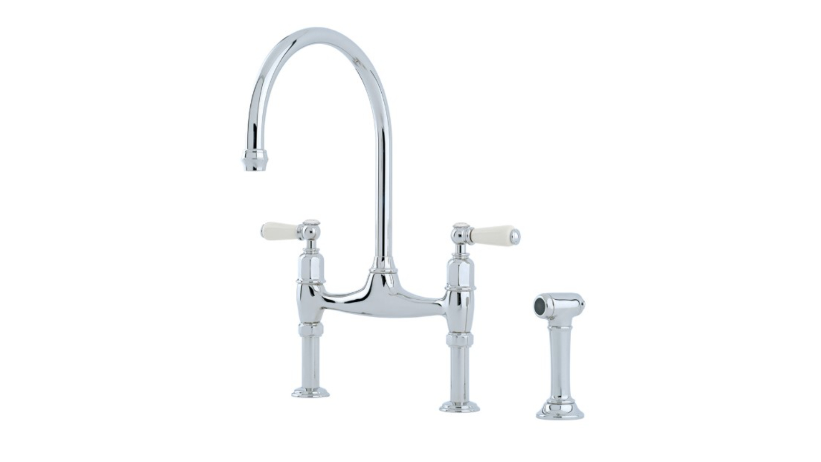 Shaws by Perrin & Rowe Pendleton Kitchen Mixer with Spray Rinse - Chrome
