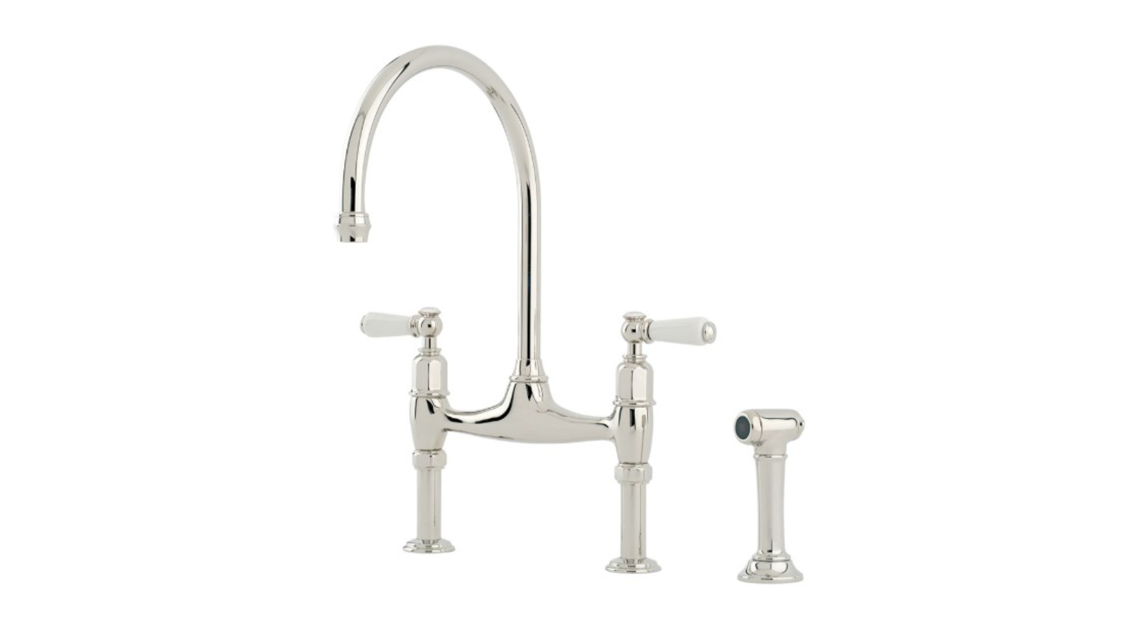 Shaws by Perrin & Rowe Pendleton Kitchen Mixer with Spray Rinse - Nickel